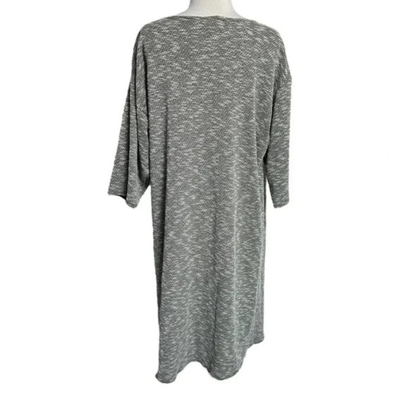 Lularoe M army green & white speckled 3/4 sleeve draped duster - Picture 3 of 6